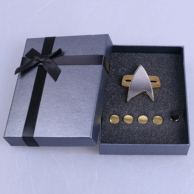 Star Trek Costume Communicator and Officer Pip Set