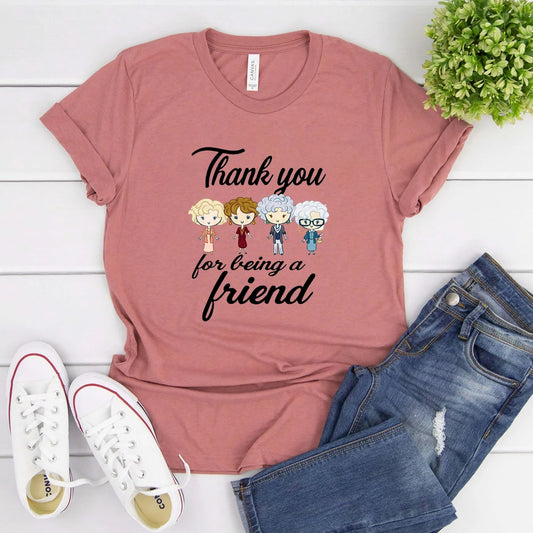 Golden Girls Thank You for Being A Friend Cute Cartoon T-Shirt