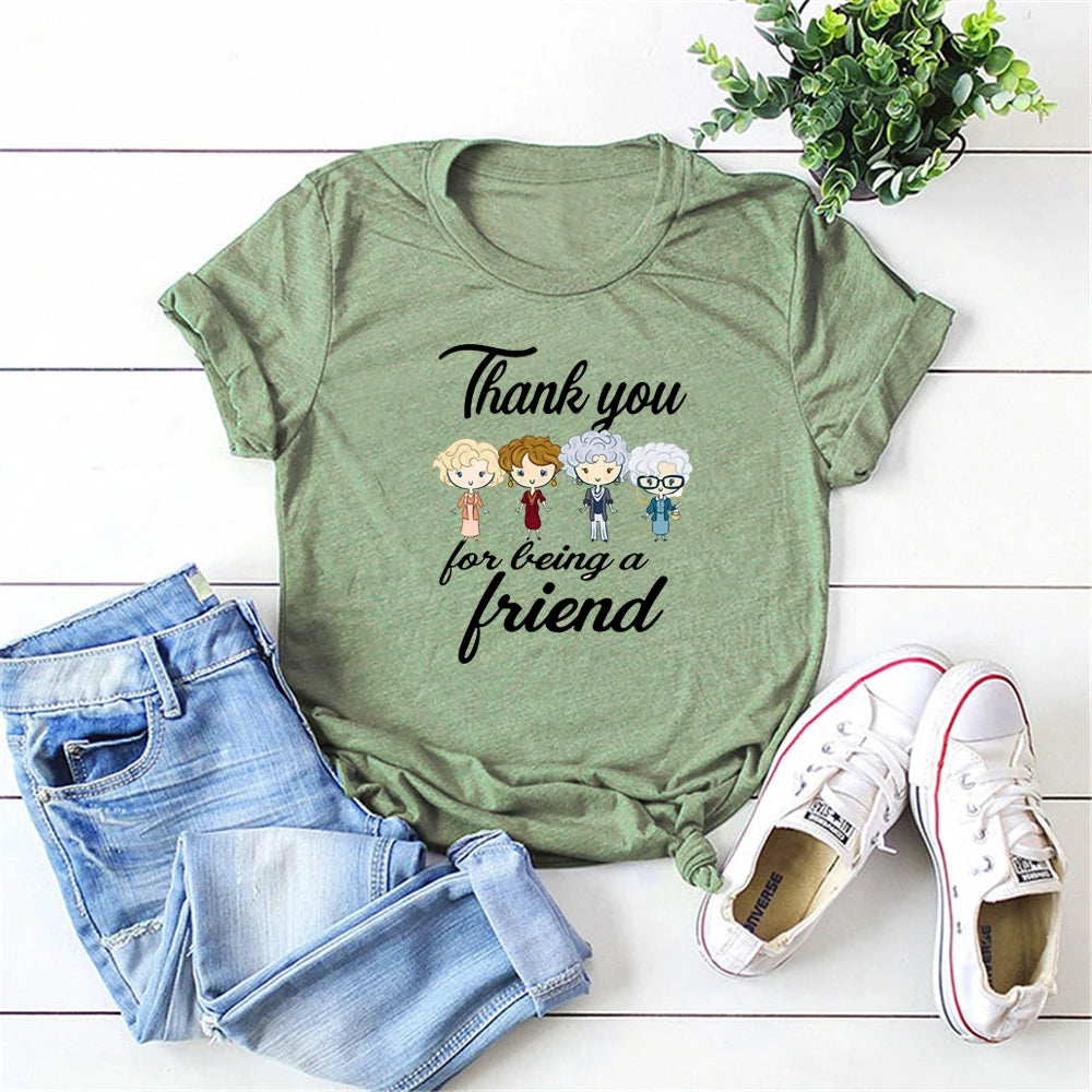 Golden Girls Thank You for Being A Friend Cute Cartoon T-Shirt