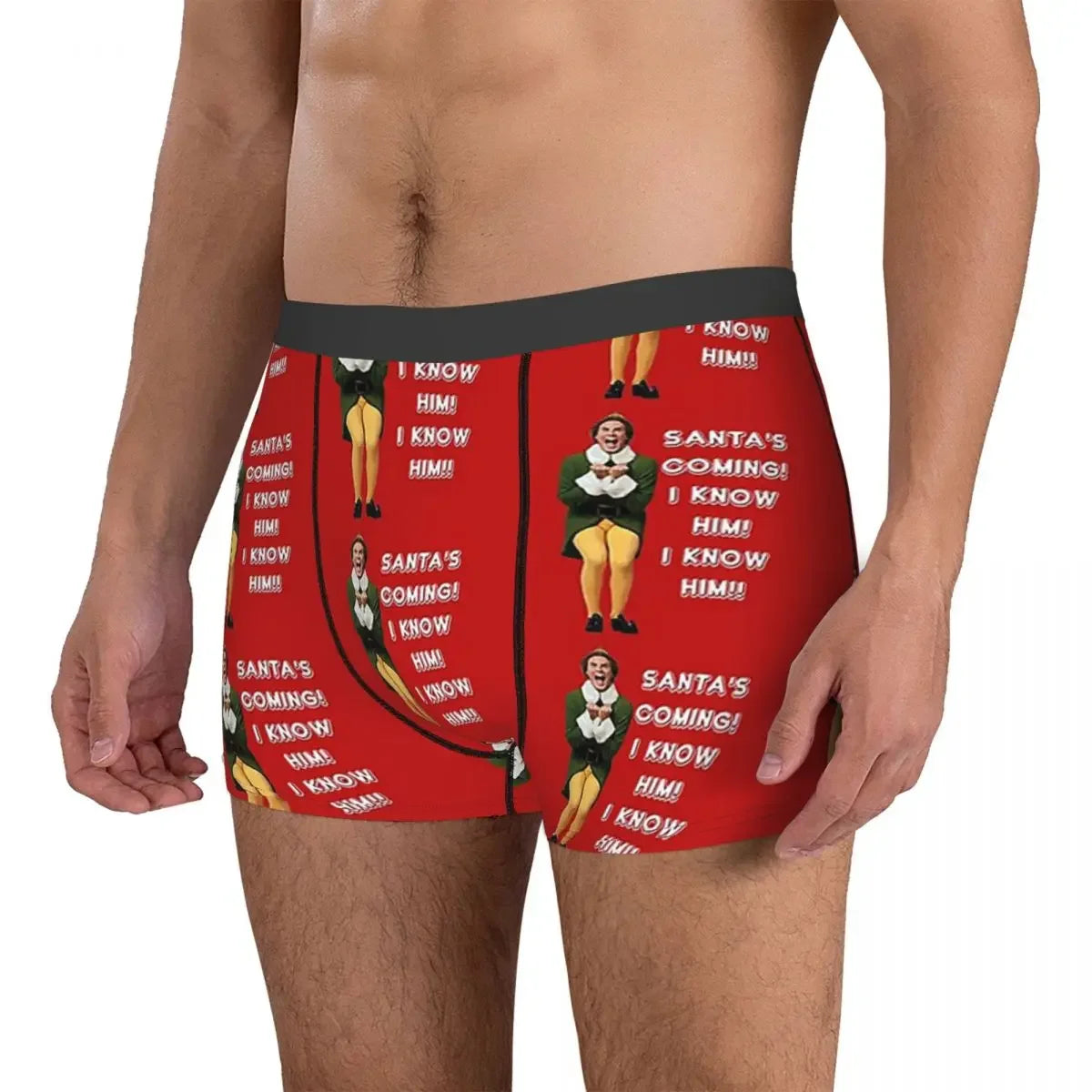 Elf Buddy the Elf Santa's Coming Boxer Shorts