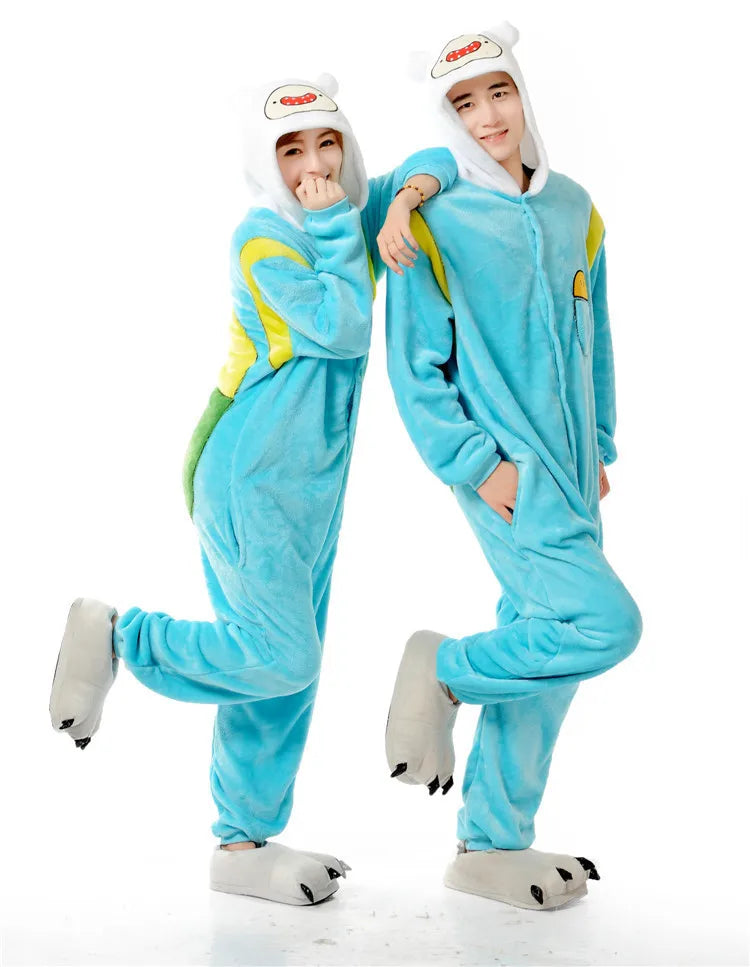 Adventure Time Jake and Finn Cosplay Onesie Pajamas