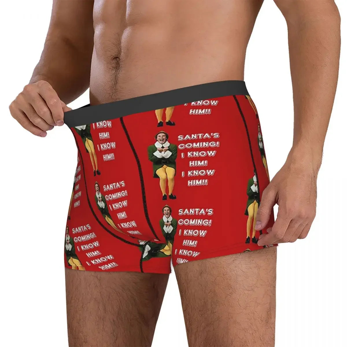 Elf Buddy the Elf Santa's Coming Boxer Shorts