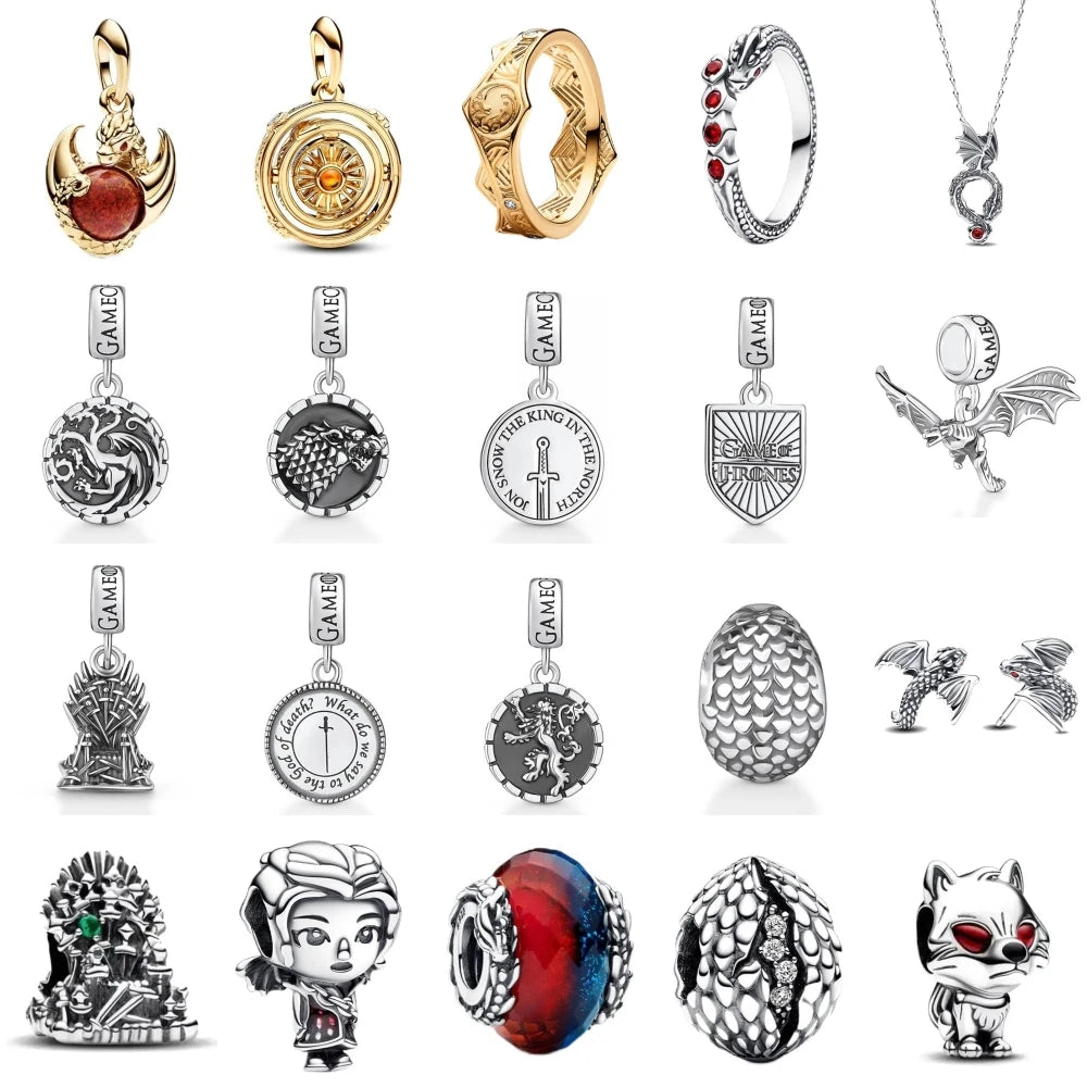Game of Thrones Silver Charm Bracelet Charms