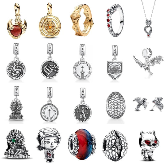 Game of Thrones Silver Charm Bracelet Charms
