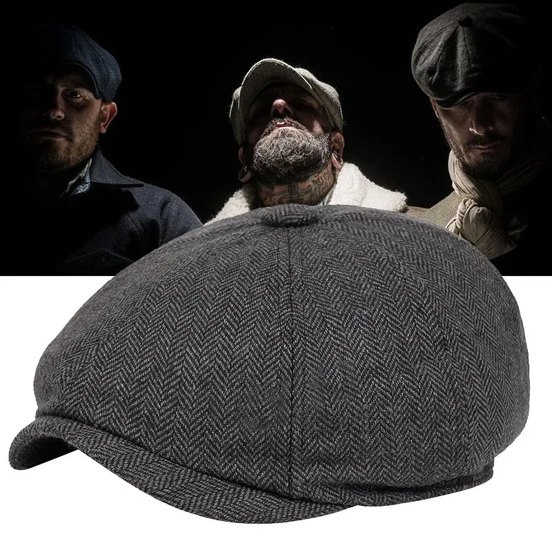 Peaky Blinders Vintage Tweed Flat and Baker Boy Newsboy Caps