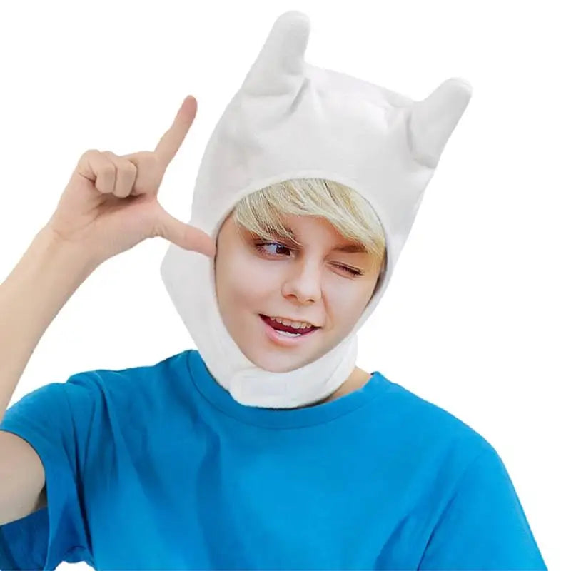 Adventure Time Finn & Fiona Cosplay Bunny Hat and Backpack