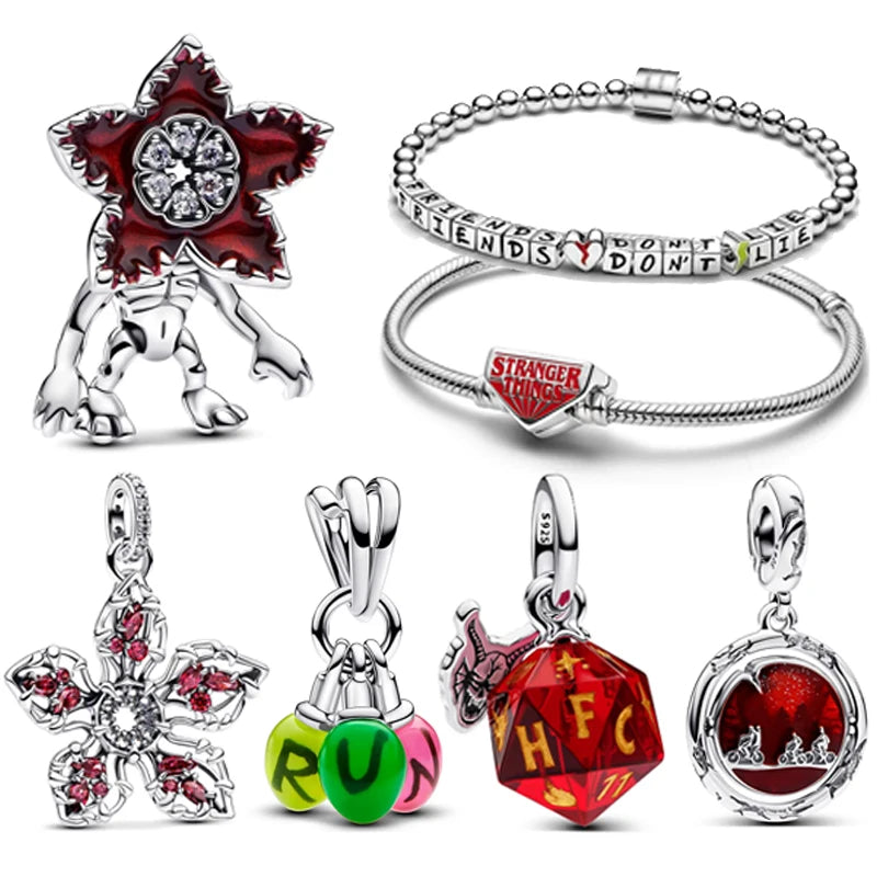 Stranger Things Silver Charms and Charm Bracelets