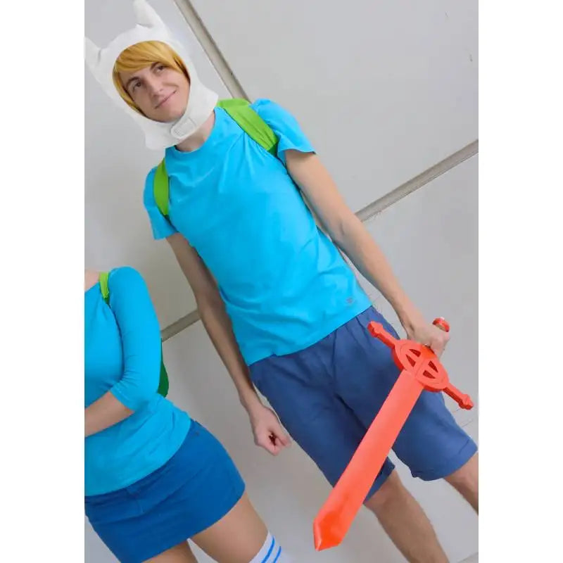 Adventure Time Finn & Fiona Cosplay Bunny Hat and Backpack