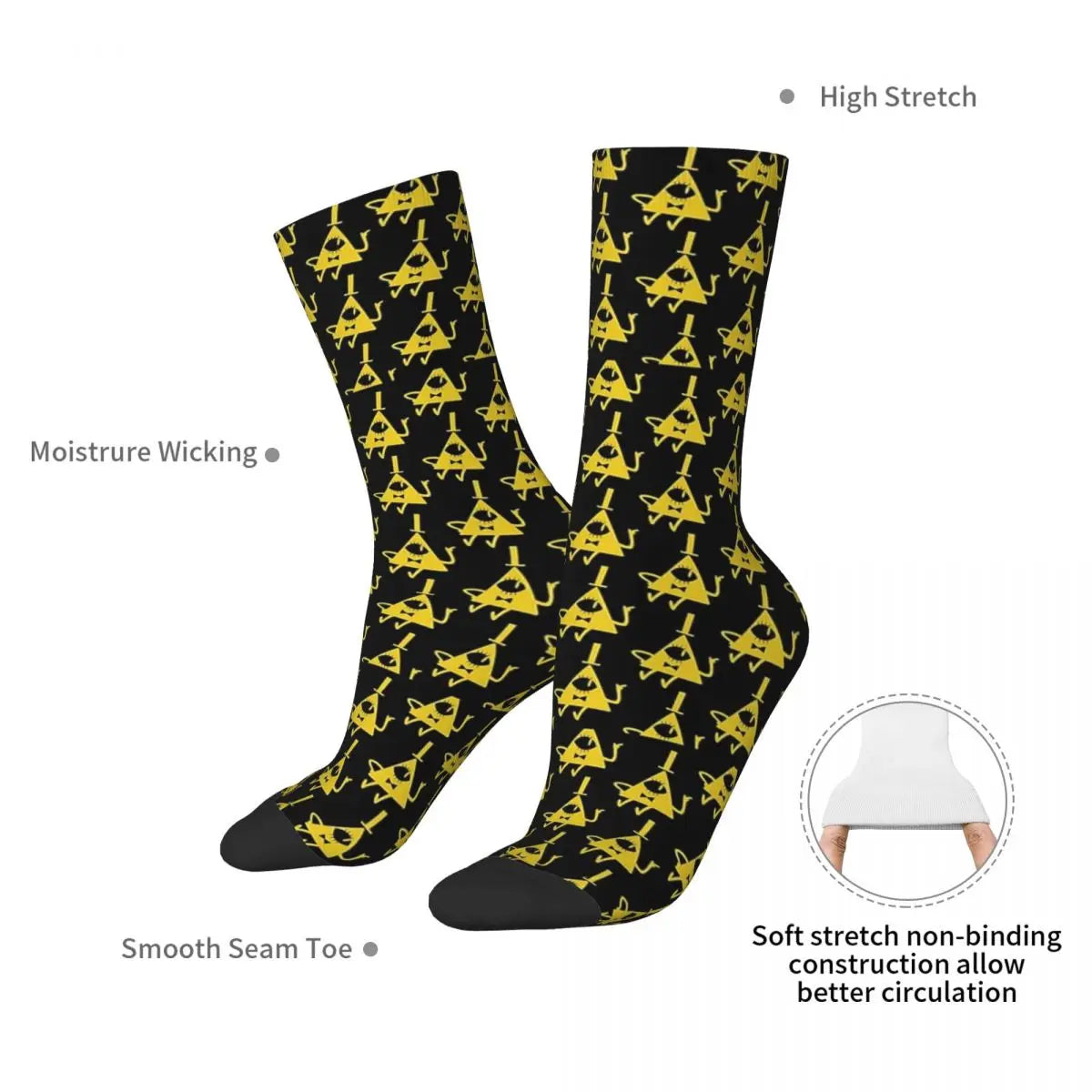 Gravity Falls Bill Cypher Socks