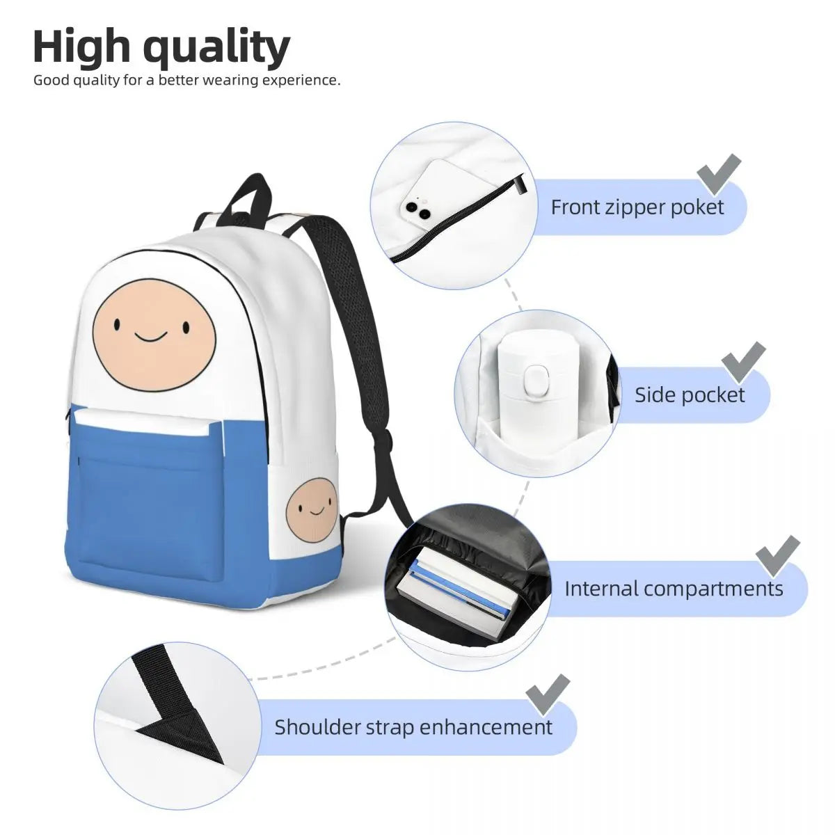 Adventure Time Finn the Human Backpack