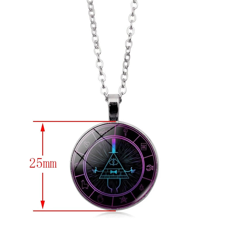 Gravity Falls Bill Cypher Glass Pendants