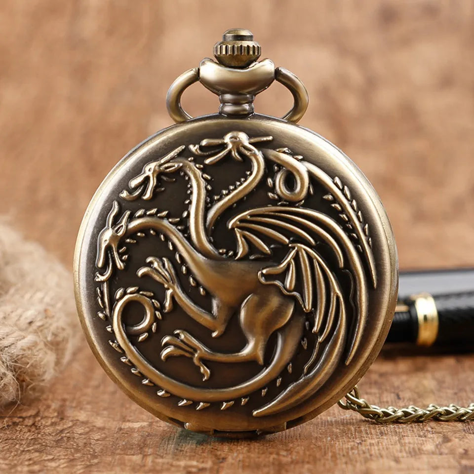 Game Of Thrones House Targaryen Pocket Watch