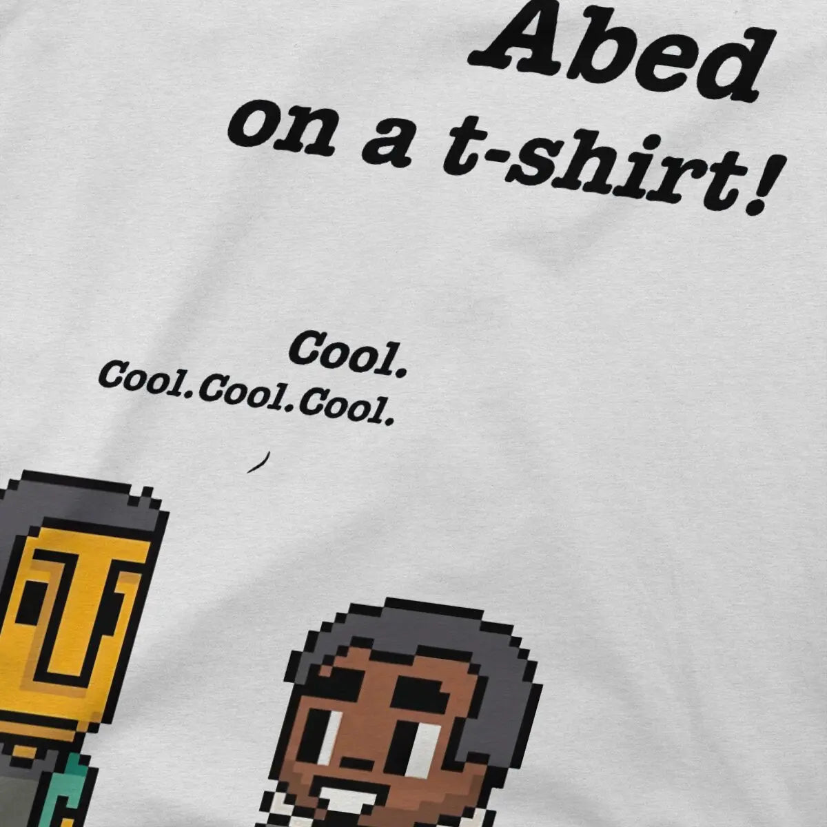 Comunidad Troy y Abed en una camiseta de 8 bits