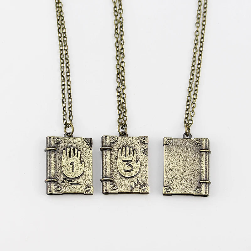 Gravity Falls Three Journals and Bill Cypher Pendants