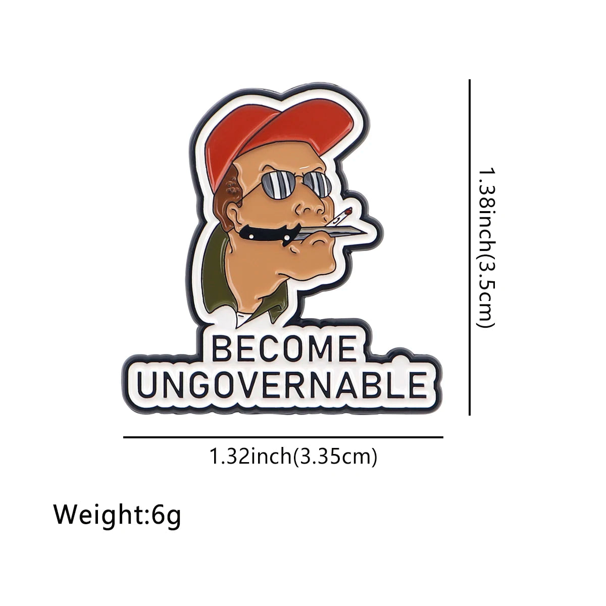 King of the Hill Dale Gribble Become Ungovernable Enamel Pin