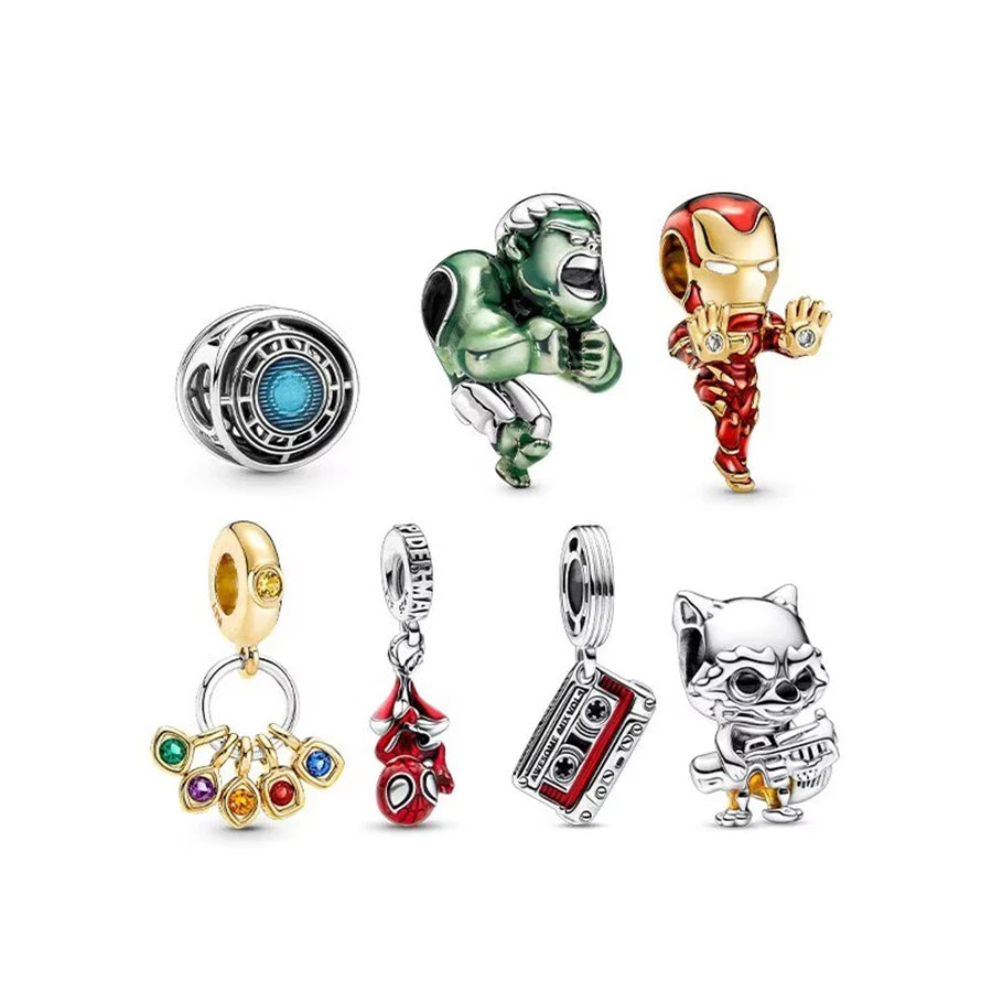 Marvel Avengers Silver Charm Bracelet Charms
