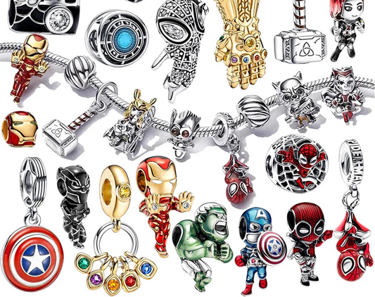 Marvel Avengers Silver Charm Bracelet Charms