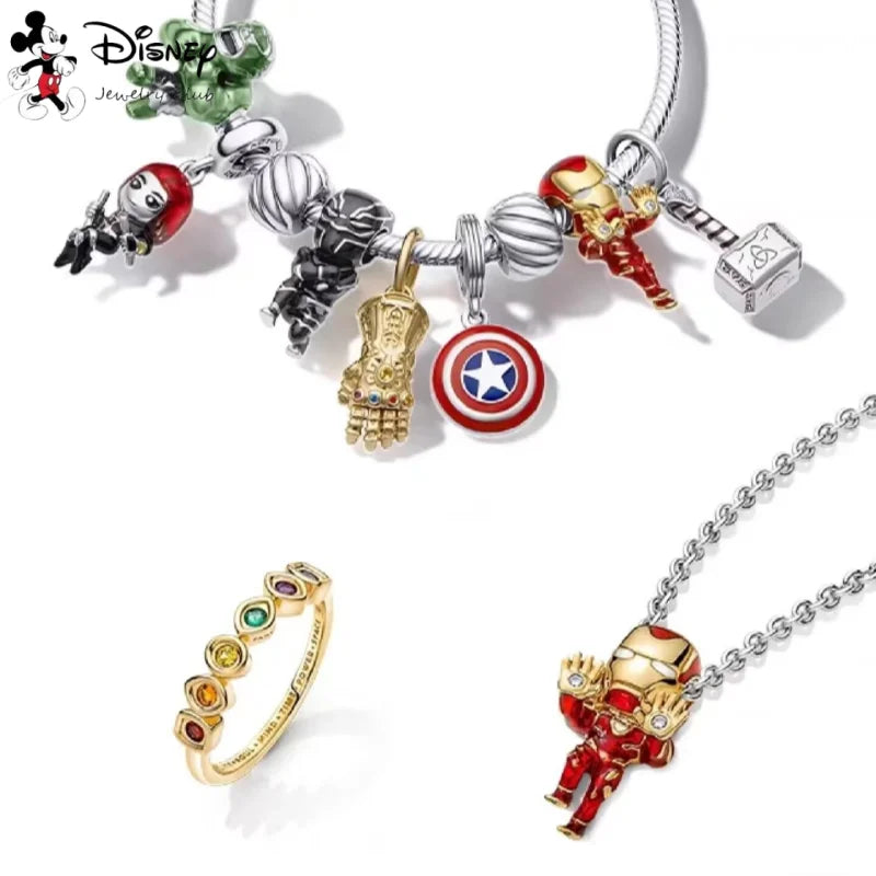 Marvel Avengers Silver Charm Bracelet Charms