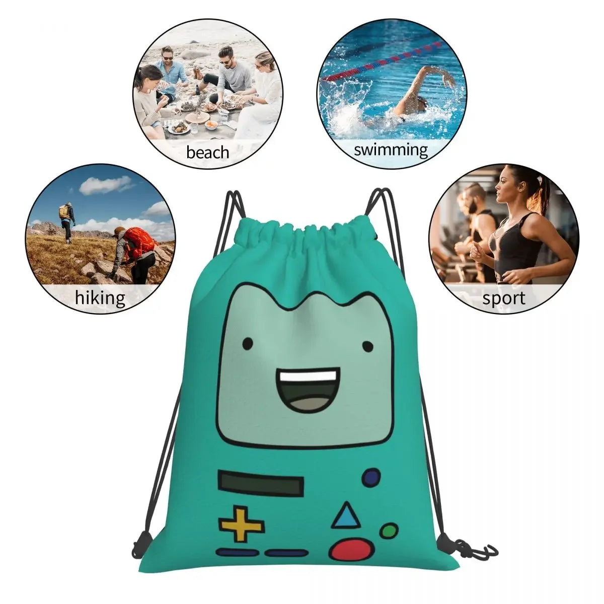 Adventure Time BMO Drawstring Bag