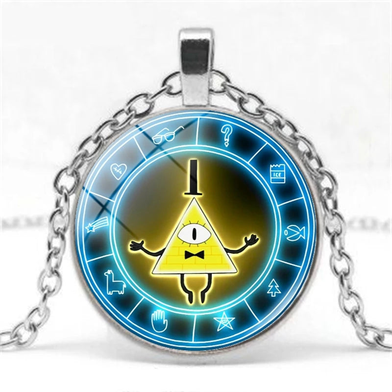 Gravity Falls Bill Cypher Glass Pendants