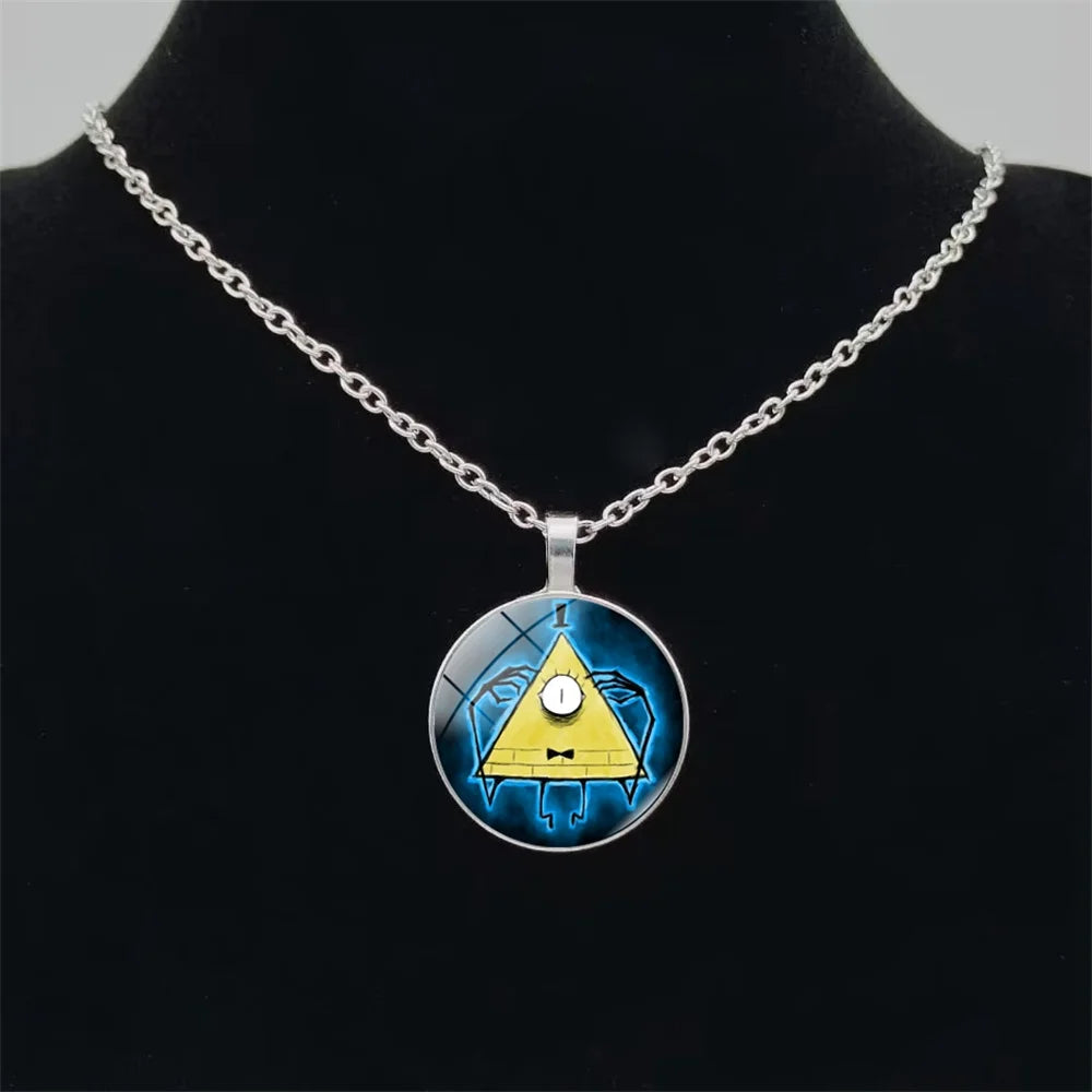 Gravity Falls Bill Cypher Glass Pendants