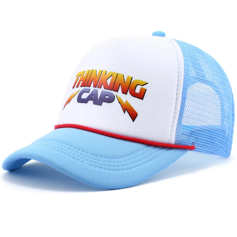 Stranger Things Hellfire Club and Thinking Cap Trucker Hats